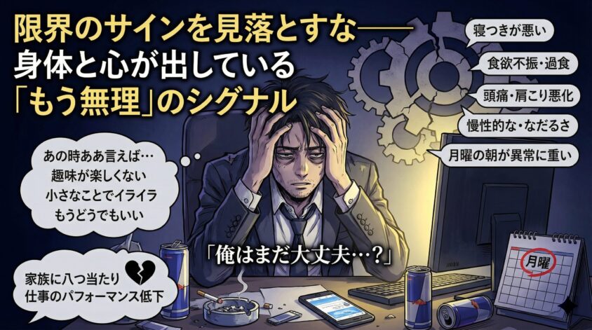 限界のサインを見落とすな——身体と心が出している「もう無理」のシグナル