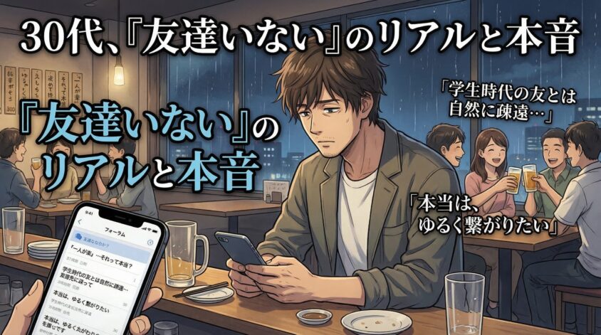 ガルちゃんや知恵袋の回答に見る『30代で友達いない』人の本音