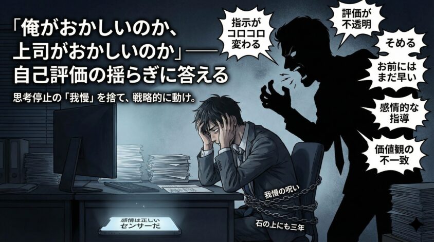 「俺がおかしいのか、上司がおかしいのか」――自己評価の揺らぎに答える