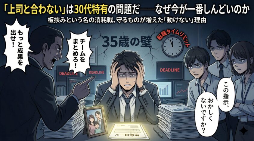 「上司と合わない」は30代特有の問題だ――なぜ今が一番しんどいのか