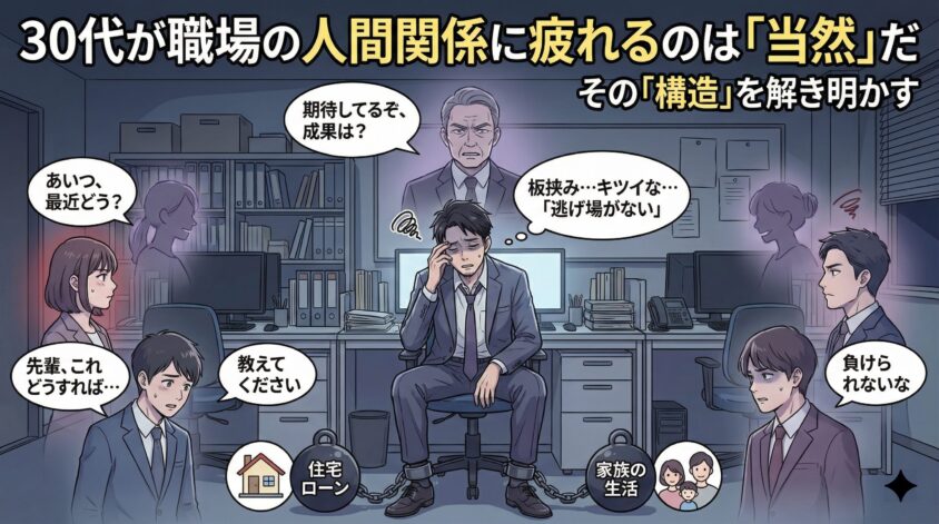 30代が職場の人間関係に疲れるのは「当然」だ——その根拠を話す