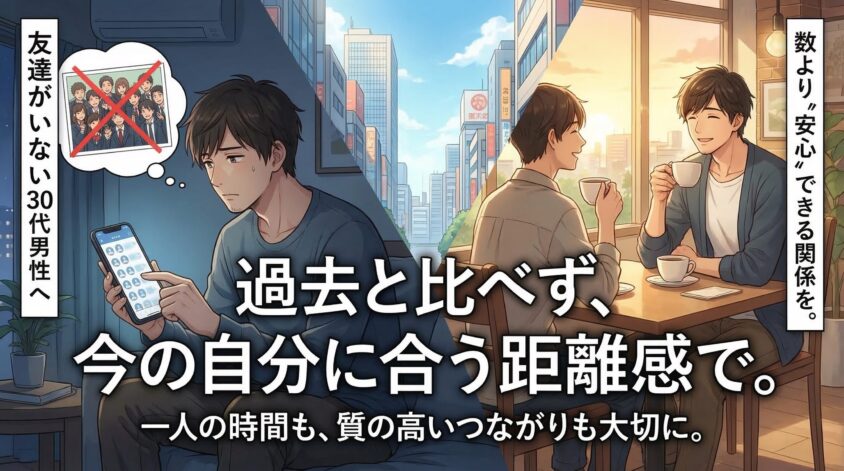 友達がいない30代男性が意識したい考え方