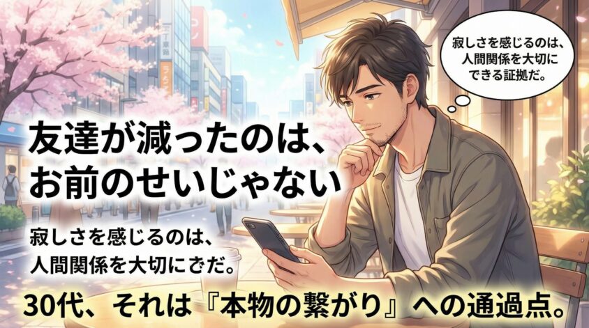 まず言わせてくれ。「友達が減った」のは、お前のせいじゃない
