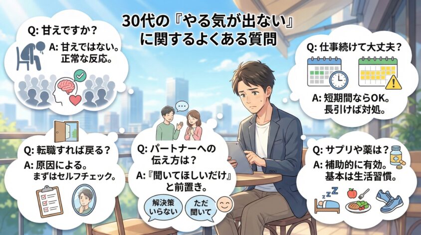 30代の「やる気が出ない」に関するよくある質問