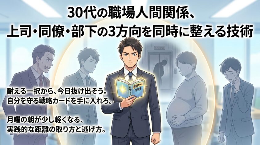 30代の職場人間関係、上司・同僚・部下の3方向を同時に整える技術