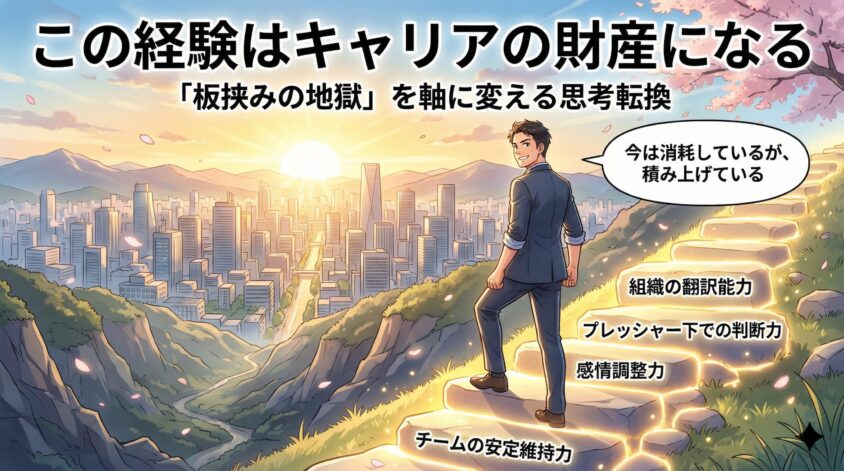 この経験はキャリアの財産になる——「板挟みの地獄」を軸に変える思考転換