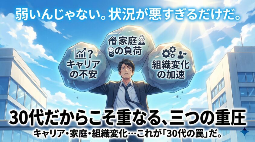 30代だからこそ重なる、三つの重圧——キャリア・家庭・組織変化