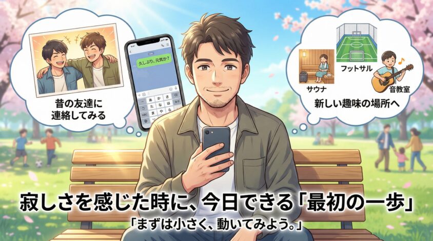 寂しさを感じた時に、今日できる「最初の一歩」