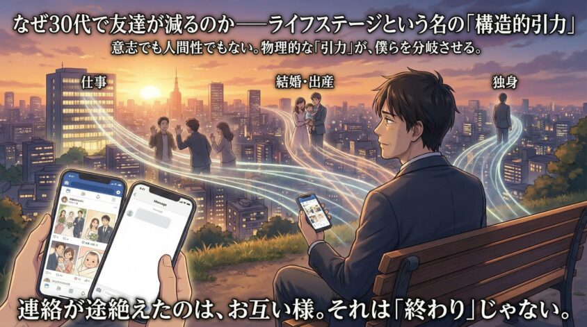 なぜ30代で友達が減るのか──ライフステージという名の「構造的引力」
