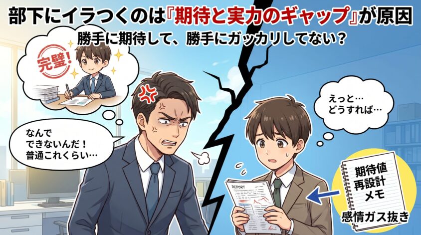 部下にイラつくのは「期待と実力のギャップ」が原因