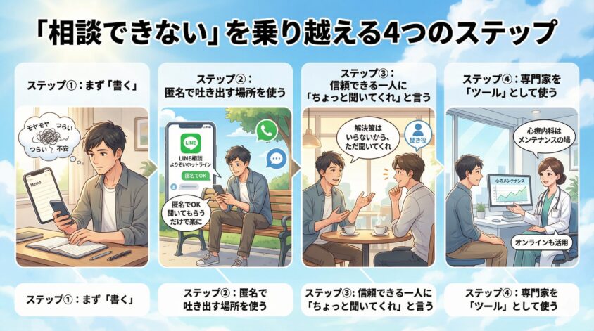 「相談できない」を乗り越える4つのステップ