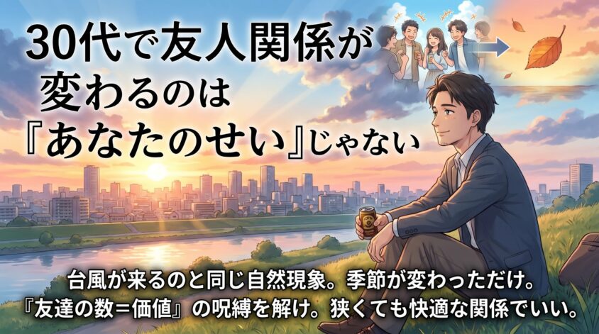 30代で友人関係が変わるのは「あなたのせい」じゃない——構造的現象としての全体像