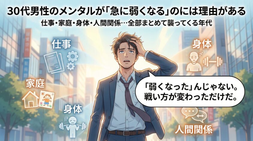 30代男性のメンタルが「急に弱くなる」のには理由がある