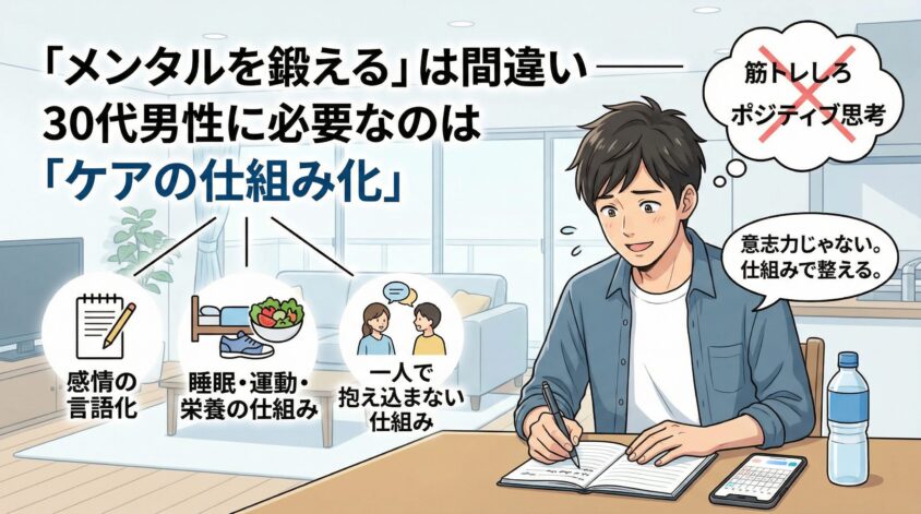 「メンタルを鍛える」は間違い――30代男性に必要なのは「ケアの仕組み化」