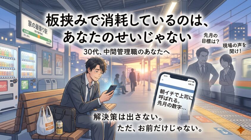 板挟みで消耗しているのは、あなたのせいじゃない