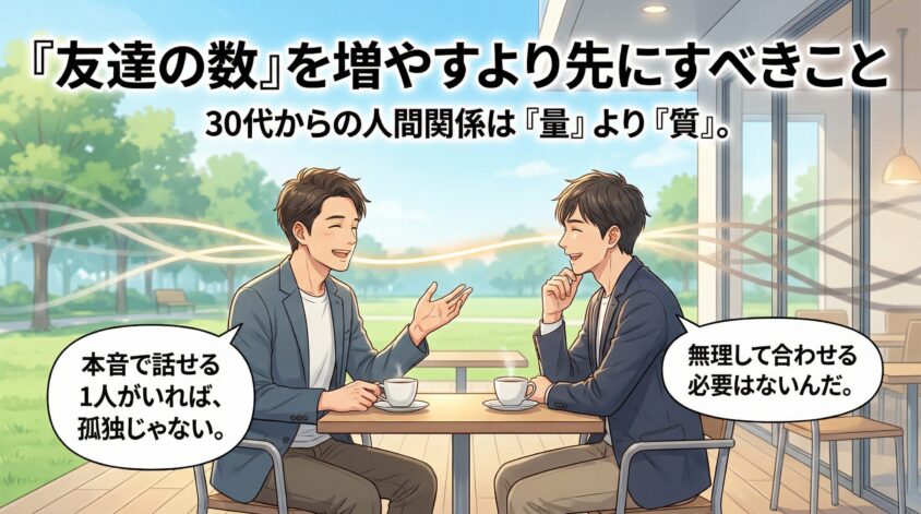 「友達の数」を増やすより先にすべきこと