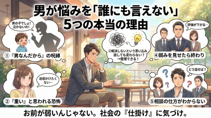 男が悩みを「誰にも言えない」5つの本当の理由