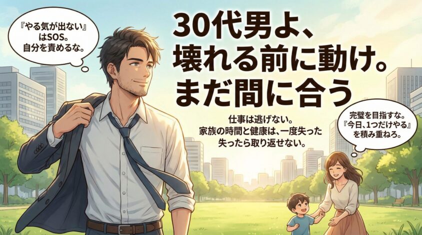 まとめ ― 30代男よ、壊れる前に動け。まだ間に合う