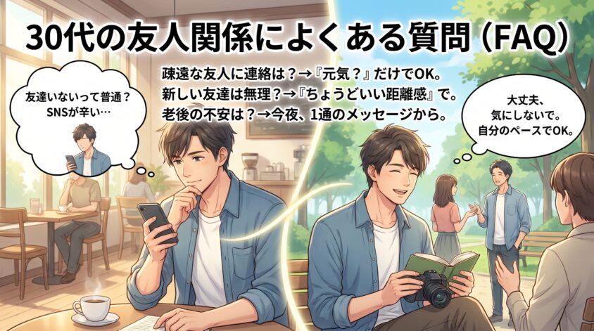 30代の友人関係によくある質問（FAQ）