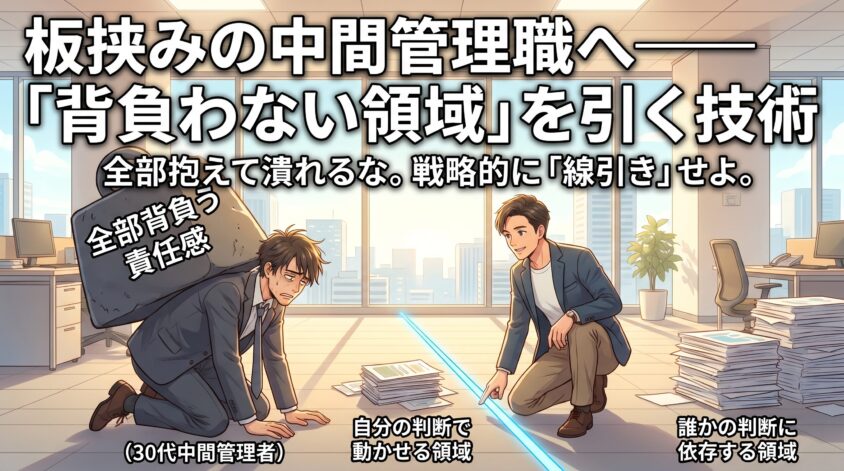 板挟みの中間管理職へ――「背負わない領域」を引く技術