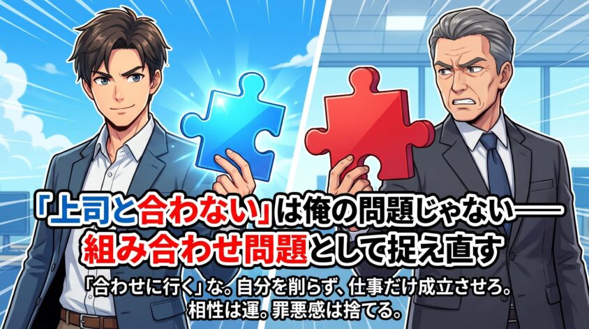 「上司と合わない」は俺の問題じゃない――組み合わせ問題として捉え直す