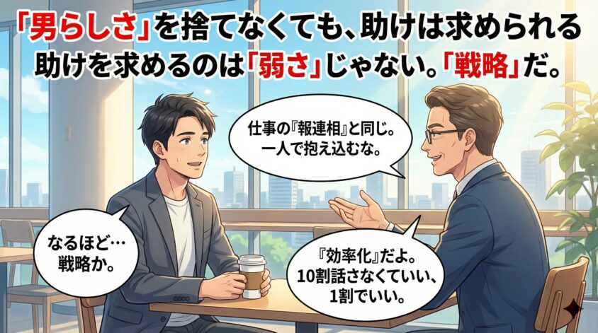 「男らしさ」を捨てなくても、助けは求められる