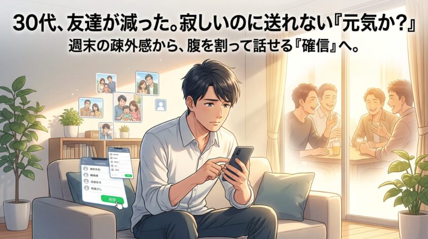 30代で友達が減った。寂しいのに「元気か？」の一文が送れない理由