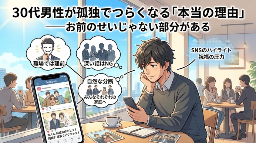 30代男性が孤独でつらくなる「本当の理由」——お前のせいじゃない部分がある